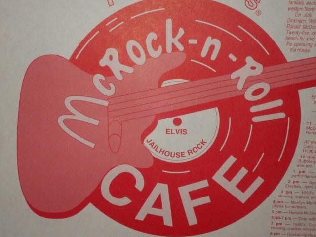 マクドナルド★ポスター★34★ビンテージ★McRock-n-Roll CAFE