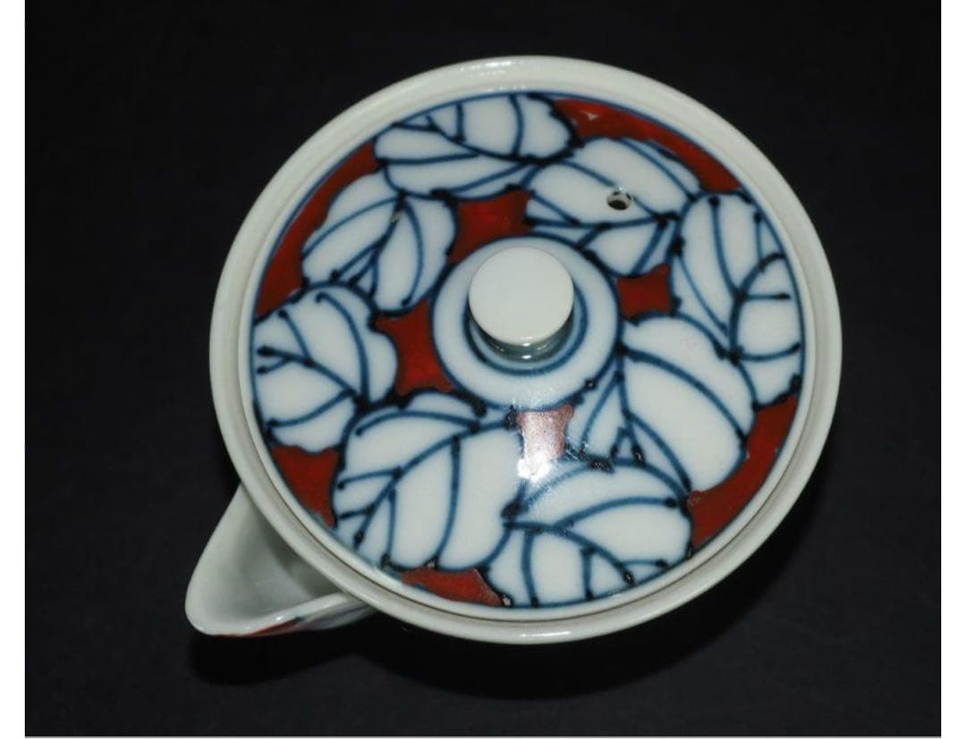 送料無料 京焼　七甫造　色絵青花玉露茶器揃　小振り・手描き・精巧作り　煎茶道具