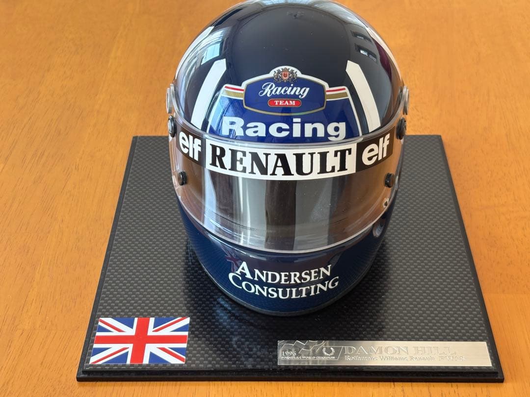 D.ヒル 1/2 ヘルメット ウィリアムズ 1996 アクリルケース付き