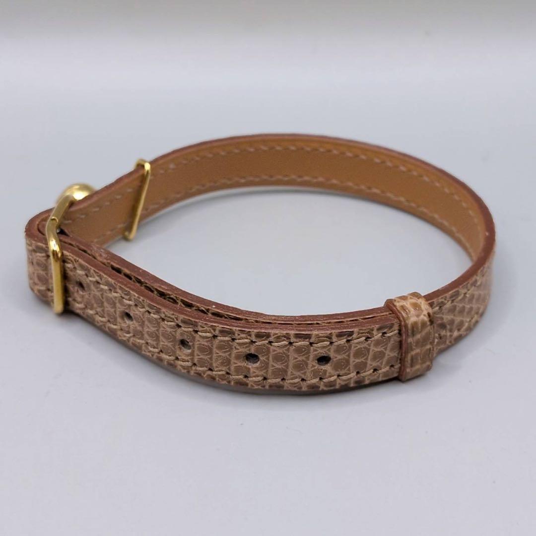 HERMES エルメス 首輪 猫 ネコ リザード レザー 鈴 ペット