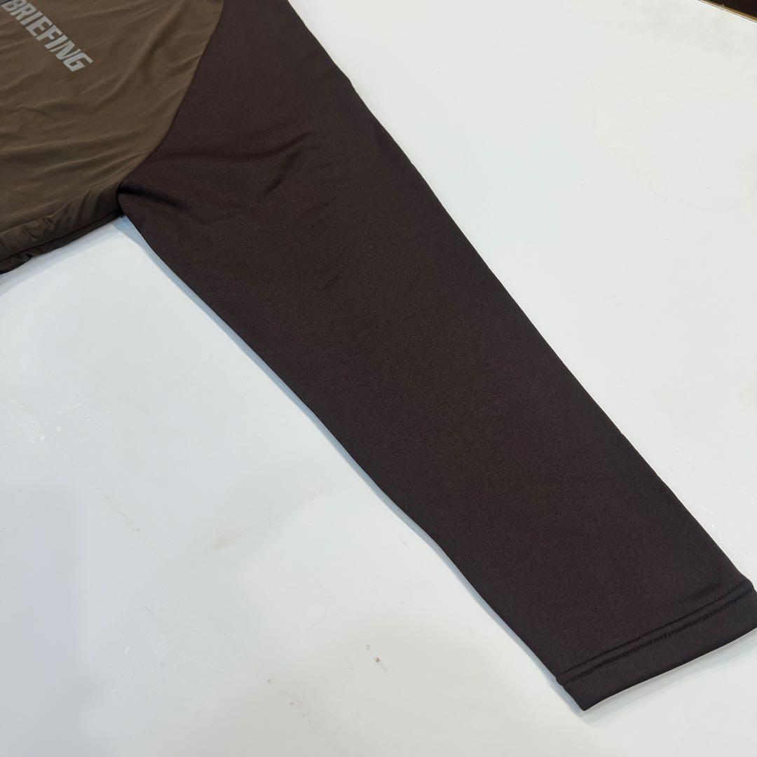 新品 BRIEFING POLARTEC CREWNECK ブラウンXL