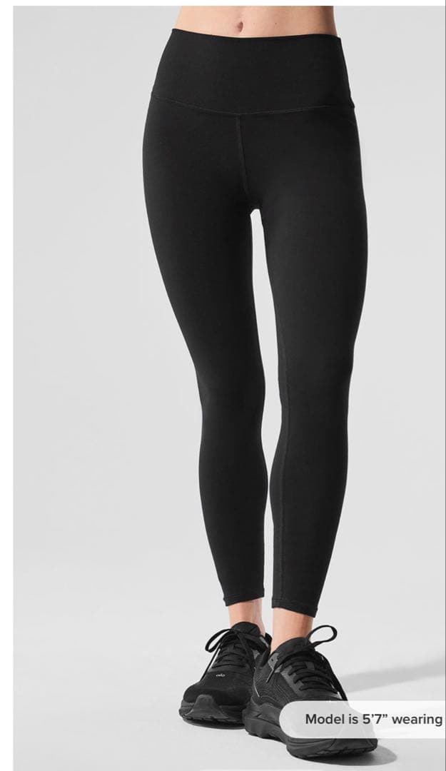 alo ブラック ハイウエスト レギンス