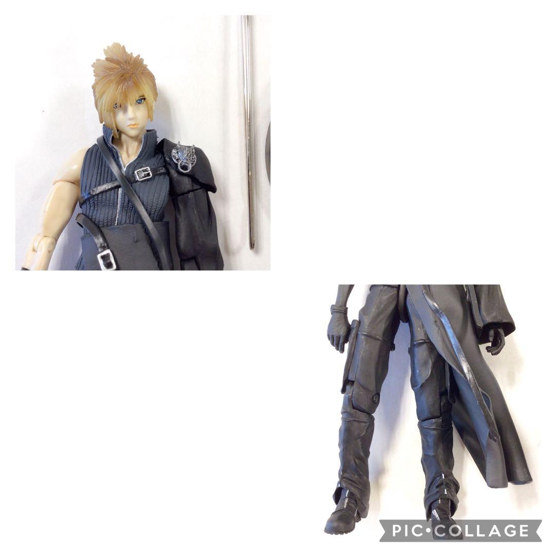 超訳あり　ファイナルファンタジー 7 AC プレイアーツ クラウド&フェンリル