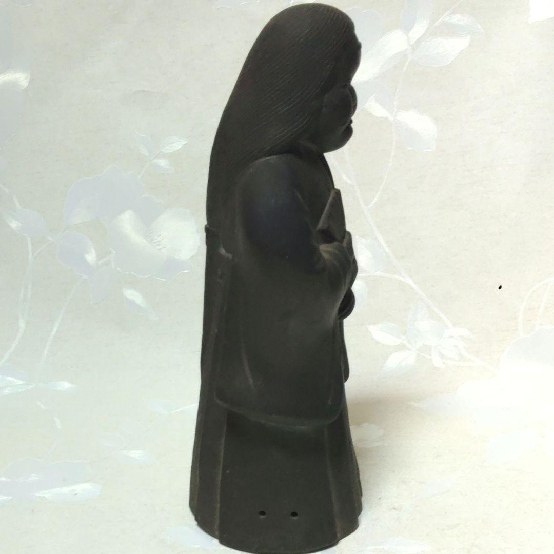 お福さん お福人形　瓦製　時代物　置物　アンティーク　ア21