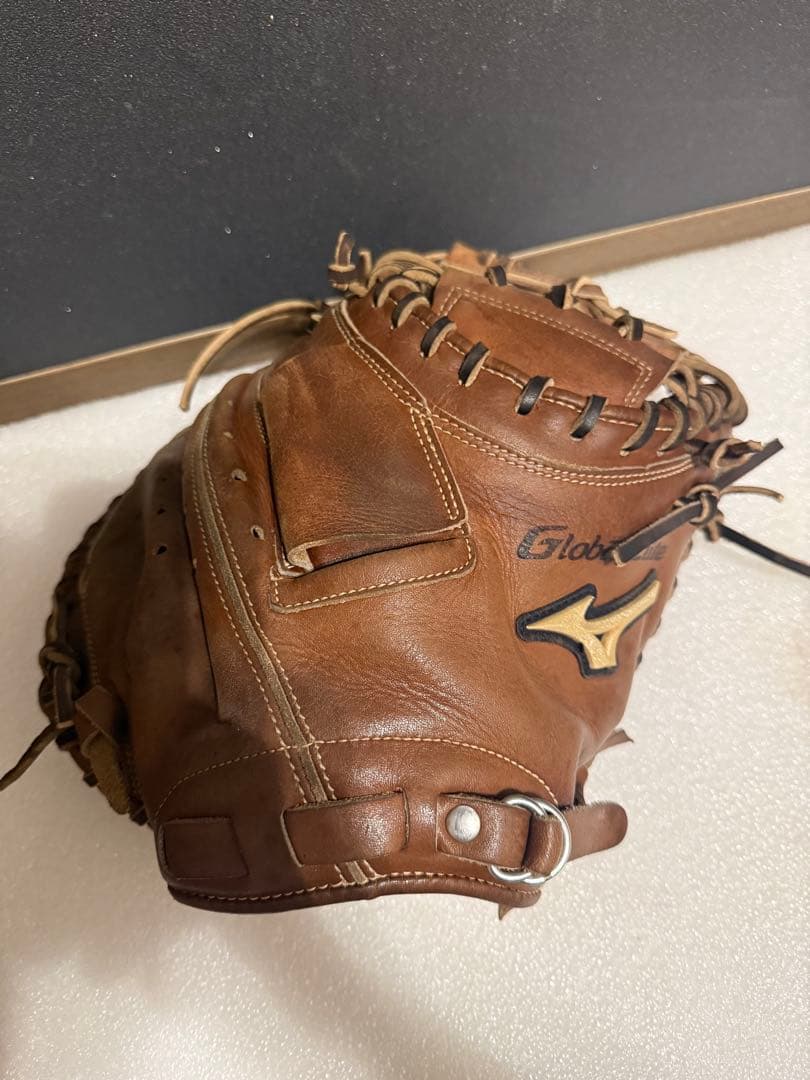 ★人気★ ミズノ グローバルエリート 硬式 キャッチャーミット 革質良好 良型