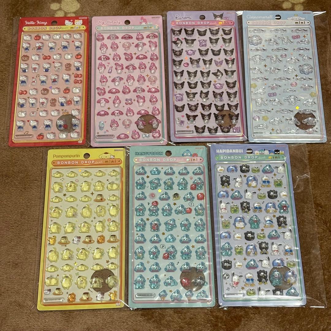 サンリオ ボンボンドロップシール ミニ 7枚セット 正規品
