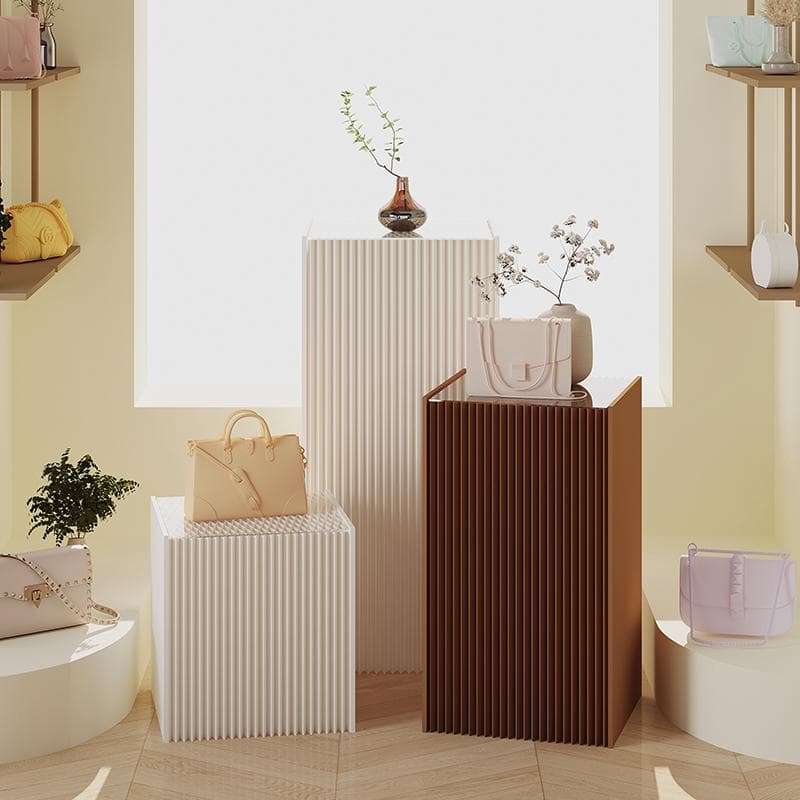 ディスプレイスタンド高さ98㎝長さ30㎝展示台 陳列台 組立不要 展示会イベント