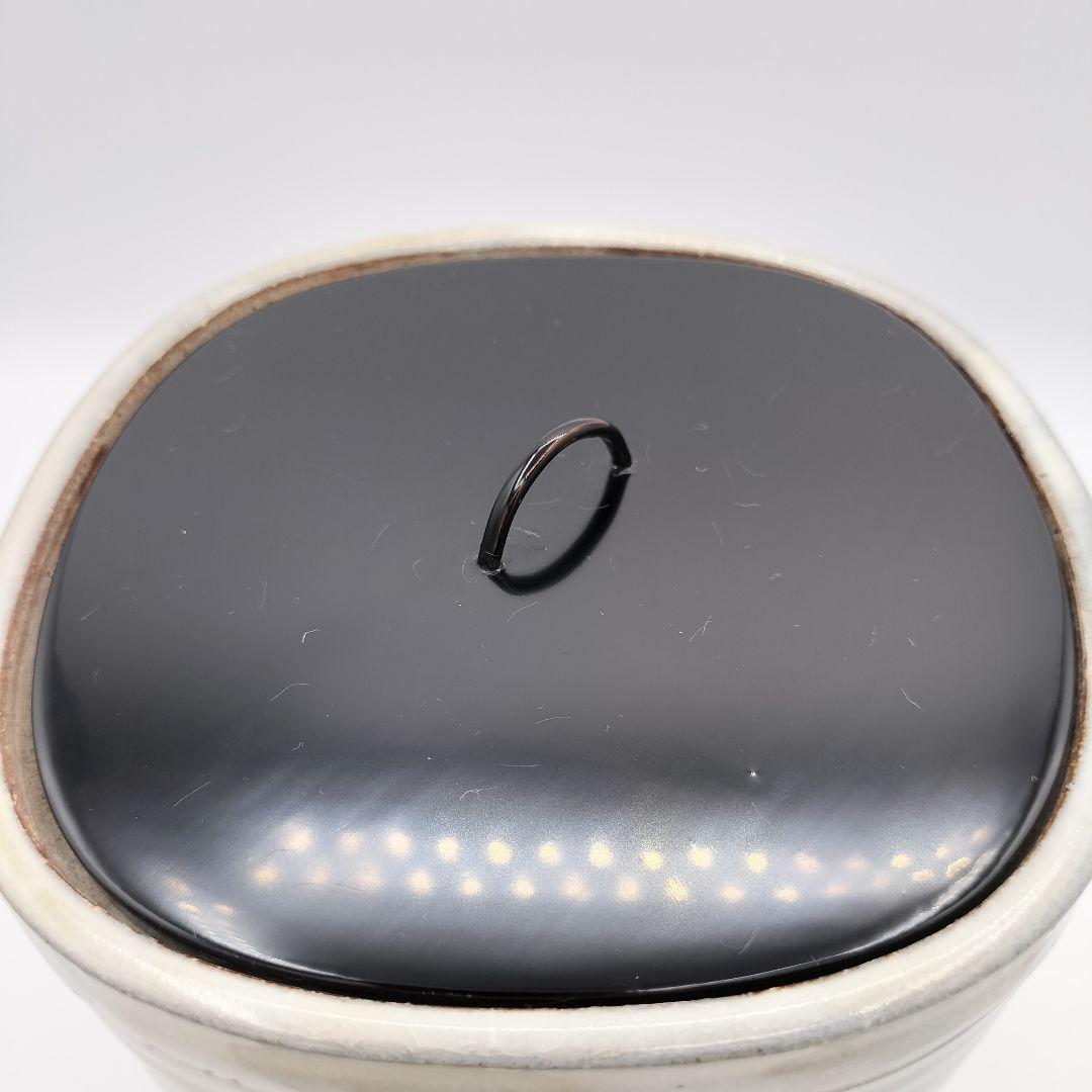 a194 水指　萩焼　田原　陶兵衛　替蓋付　塗蓋　茶道具　茶道　古物