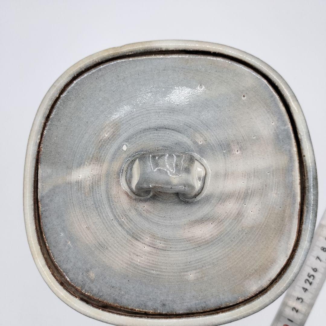 a194 水指　萩焼　田原　陶兵衛　替蓋付　塗蓋　茶道具　茶道　古物