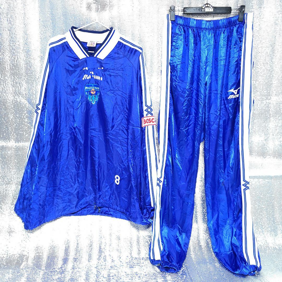 ミズノ　MCライン シャドーストライプ　ピステ　光沢ブルー✕ホワイト　XO