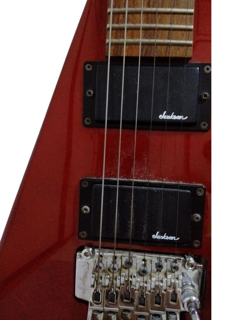 ジャンク品　Jacson レッド Vシェイプ エレキギター