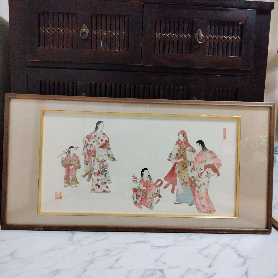 美人絵 額 元禄　見返り