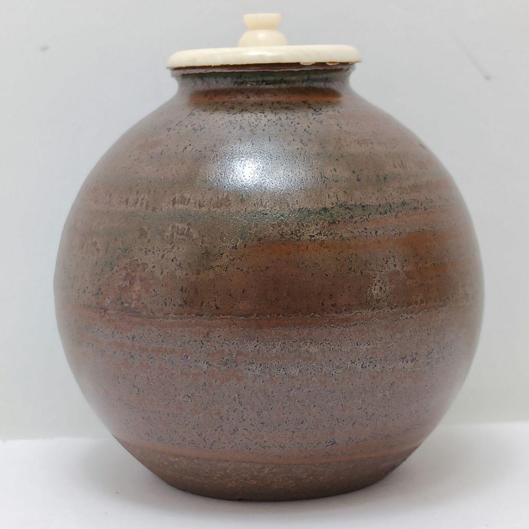 Y2836-4 茶道具 市野信水作 丹波 文琳茶入 共箱 ち