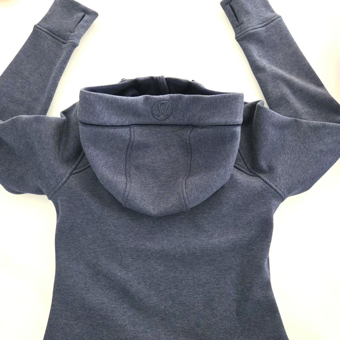 美品　ルルレモン　Scuba フルジップフーディ 　6 グレーネイビー