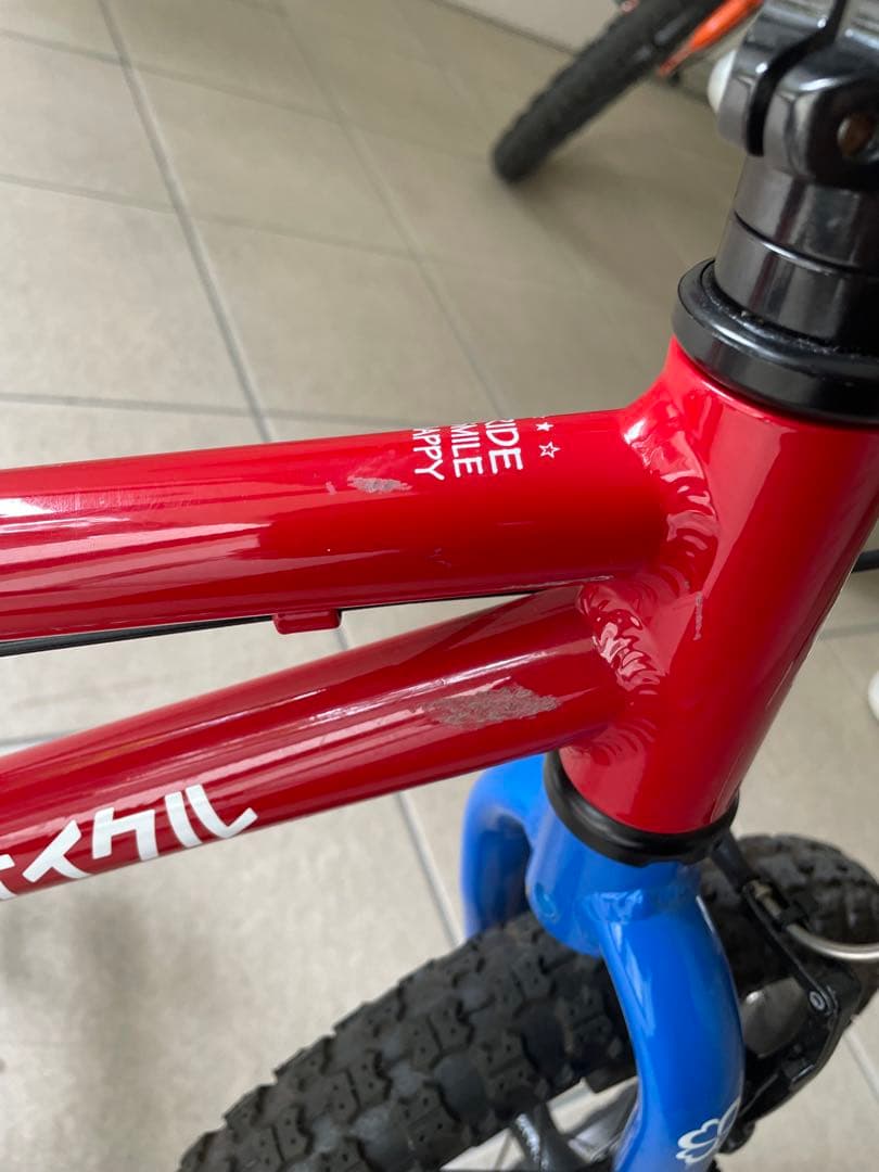 【引き渡し限定】ヨツバサイクル ヒーローレッド 14インチ