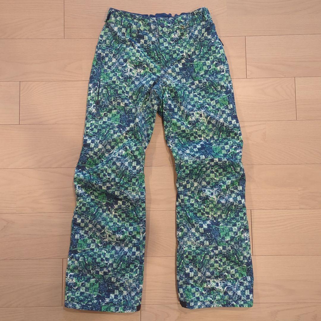 BURTON スノーボードウェア 上下セット Lサイズ 緑系迷彩柄