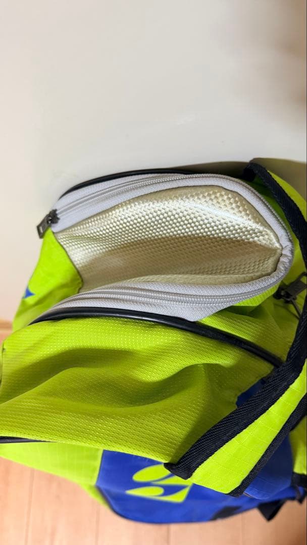 YONEX バドミントンバッグ 青/黄　バドミントンシャトル