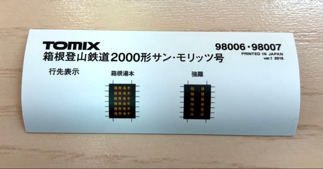TOMIX箱根登山鉄道 2000形サン・モリッツ号（レーティッシュ塗装）セット