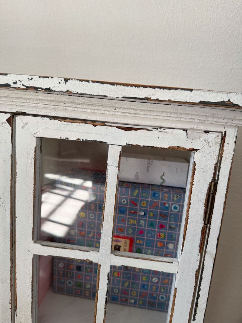 インテリア キャビネット　アンティーク風 ドールハウス　2段収納