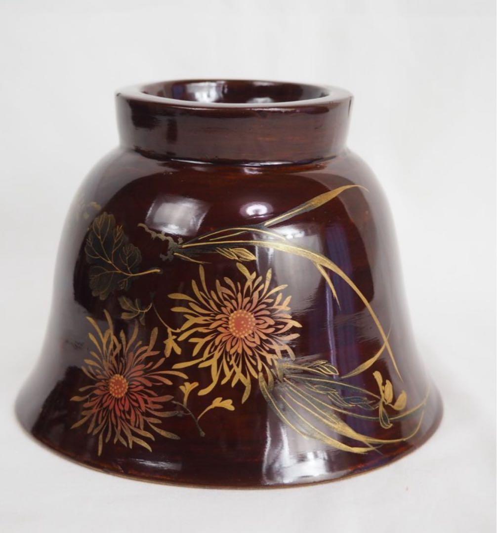 送料無料　江戸～明治時代　豊楽焼　菊紋茶碗　茶道具　本物保証