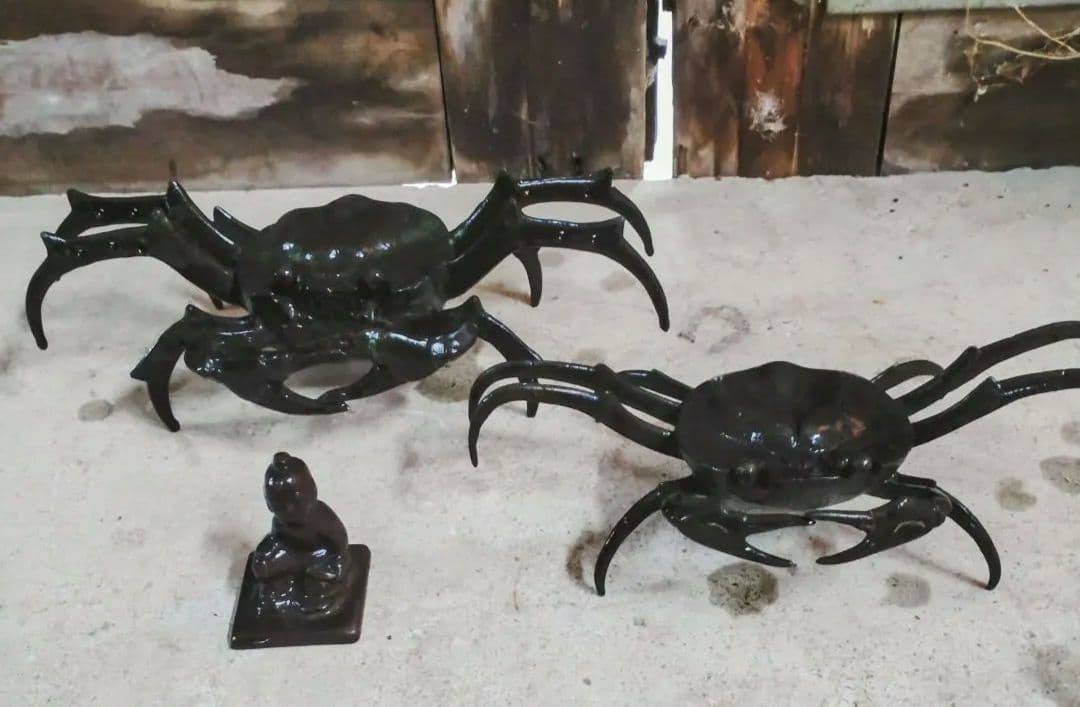 希少 美品 骨董品 アンティーク 茶道 真鍮 銅 カニ 昭和レトロ 置物 仏像