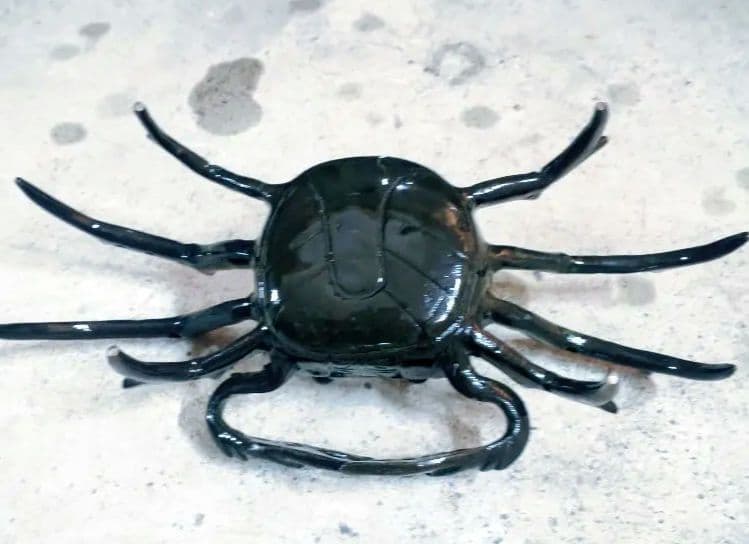 希少 美品 骨董品 アンティーク 茶道 真鍮 銅 カニ 昭和レトロ 置物 仏像