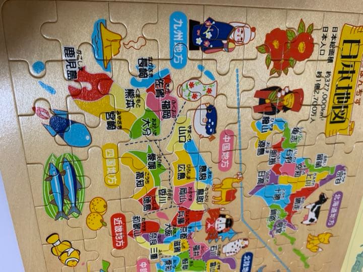 日本地図　木製パズル