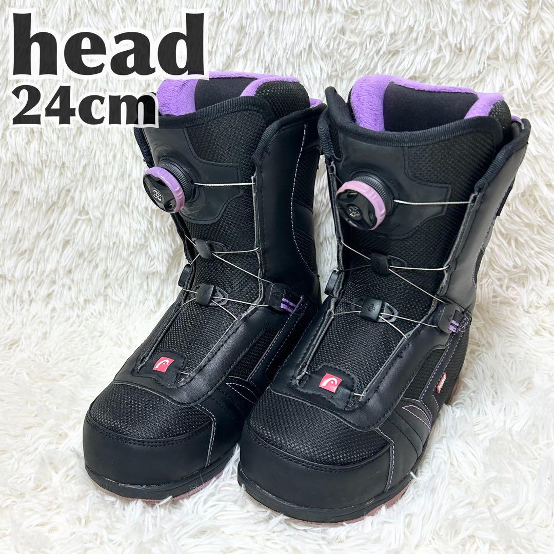 head スノーボードブーツ スノボ　24cm ブラック　パープル　レディース