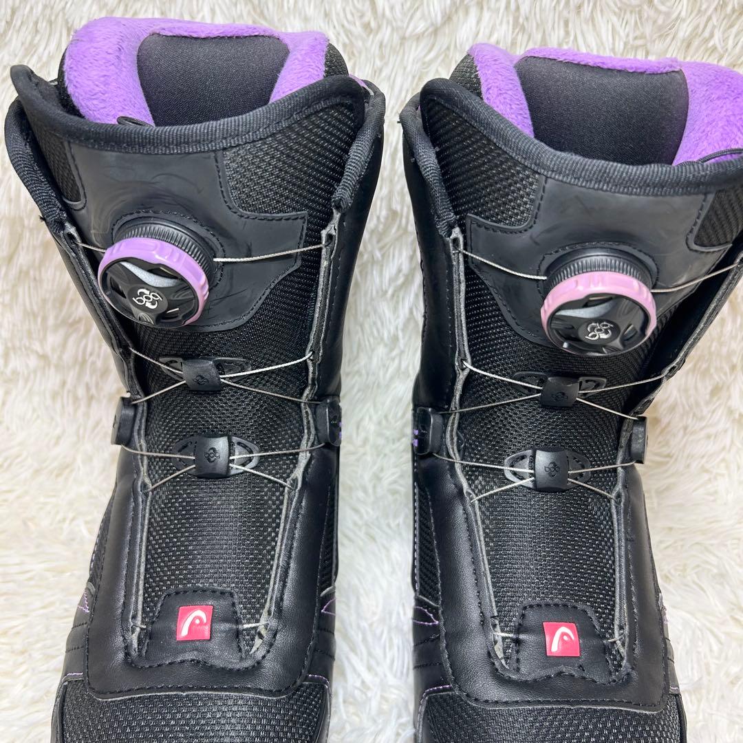 head スノーボードブーツ スノボ　24cm ブラック　パープル　レディース