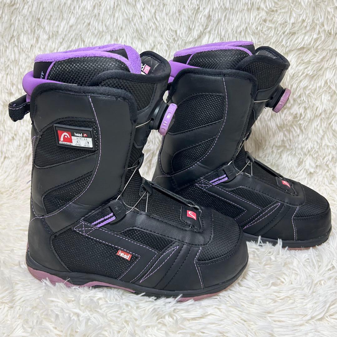 head スノーボードブーツ スノボ　24cm ブラック　パープル　レディース