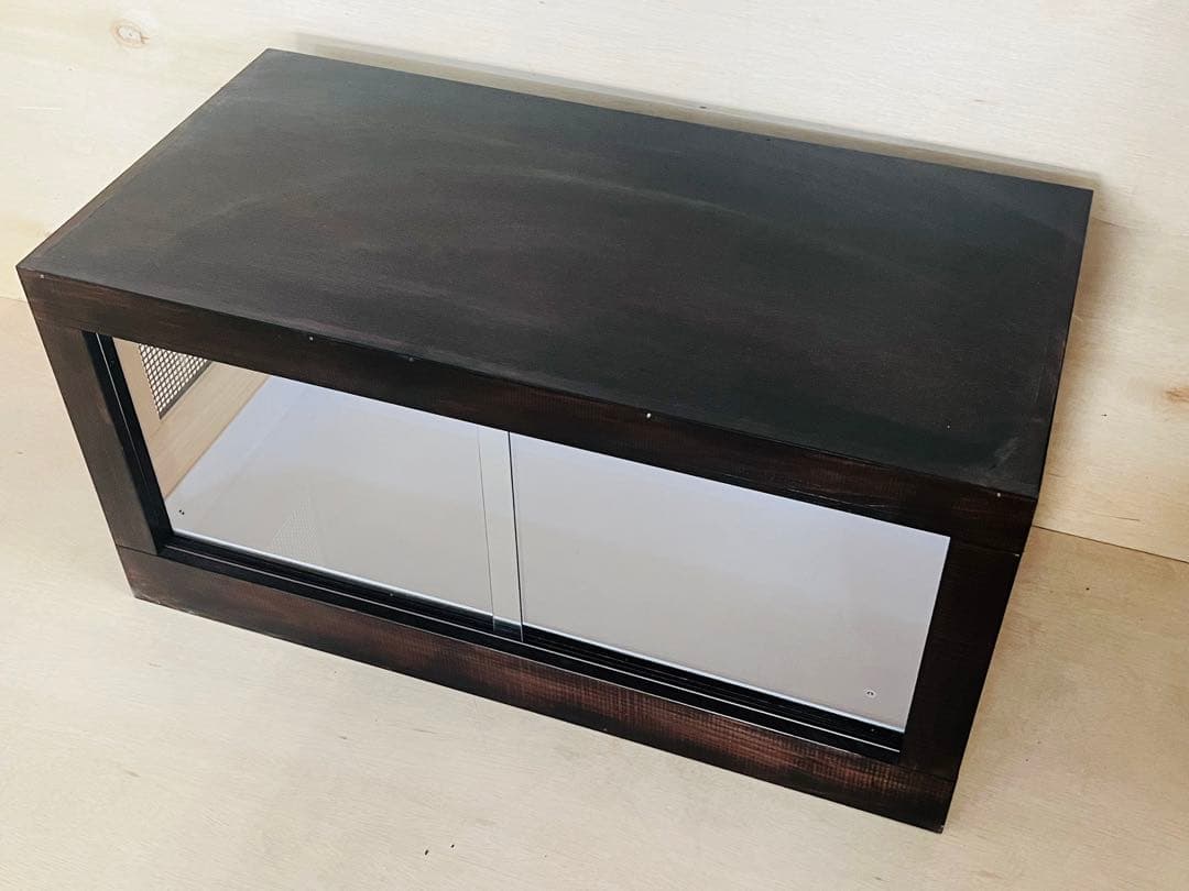 RepBox 木製ケージ　900×450×450　小動物、爬虫類用　ブラウン