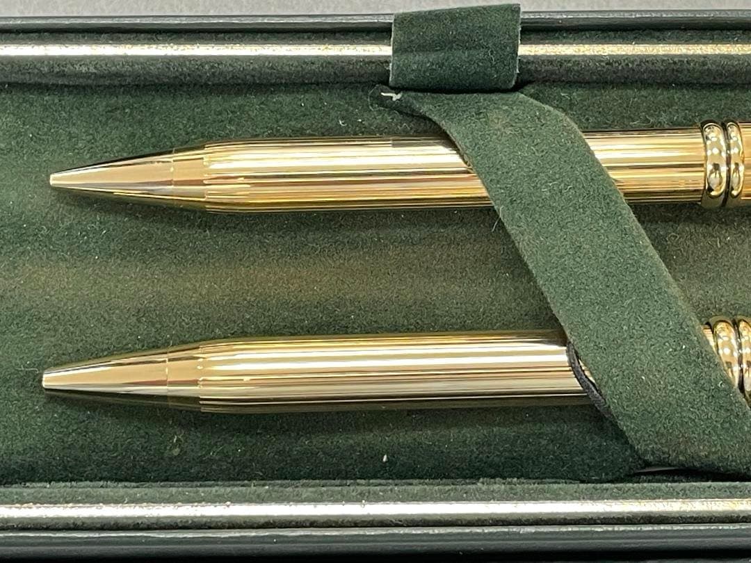 【未使用】CROSS クロス万年筆 18K 金張 ボールペン、シャーペンセット