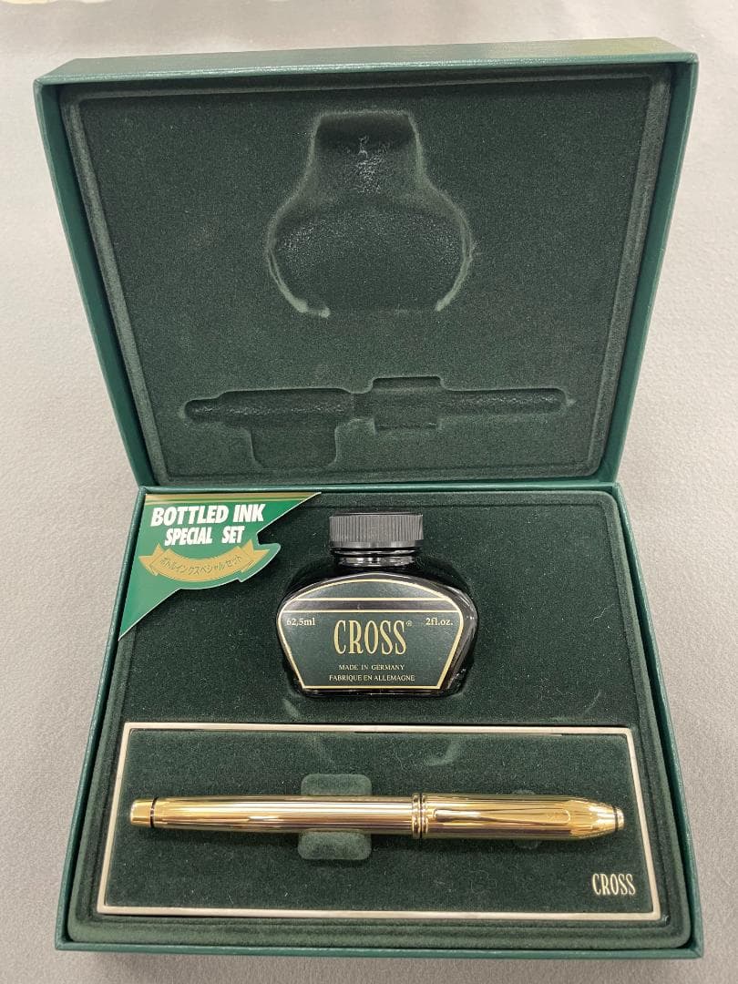 【未使用】CROSS クロス万年筆 18K 金張 ボールペン、シャーペンセット