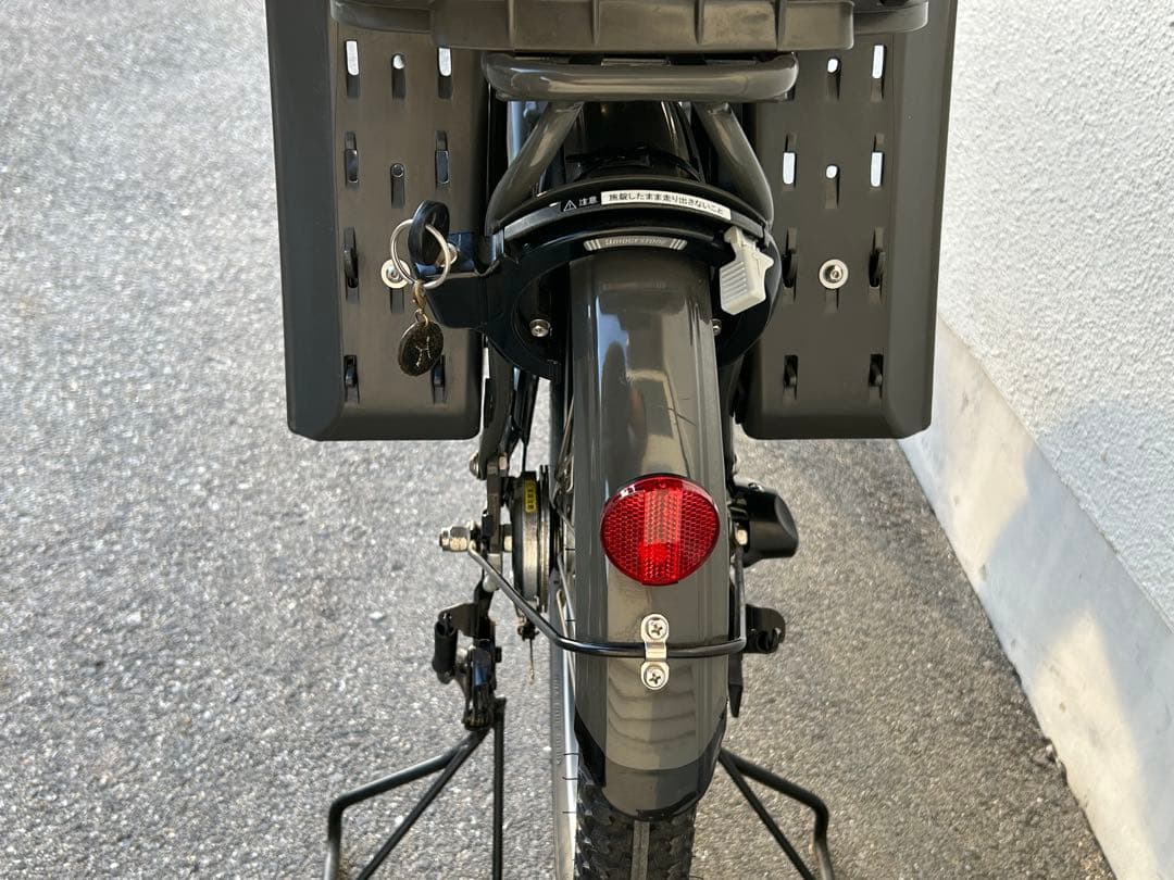 ビッケモブdd グレー 電動アシスト　子供乗せ　レインカバー付き　たのメル便対応