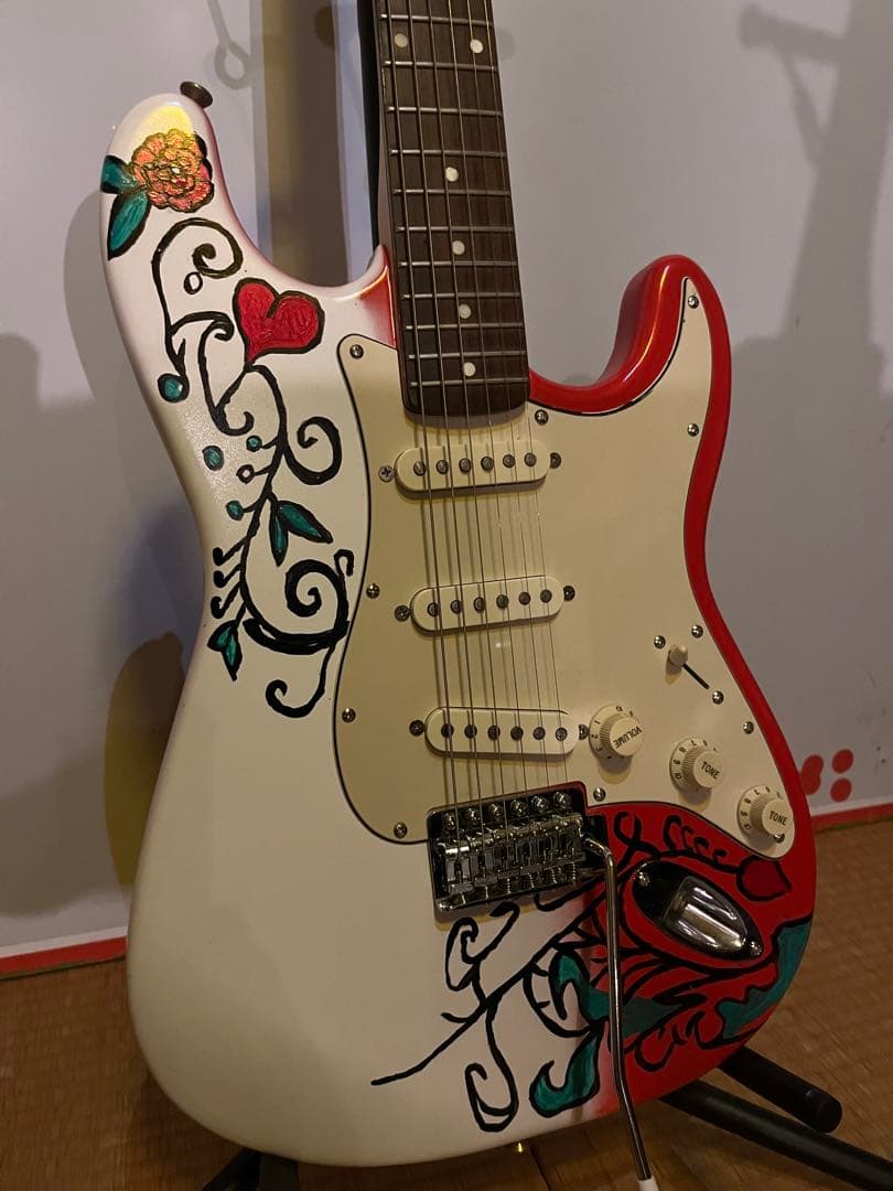 スクワイヤーStratocaster ジミヘンドリックス 風 カスタムペイント