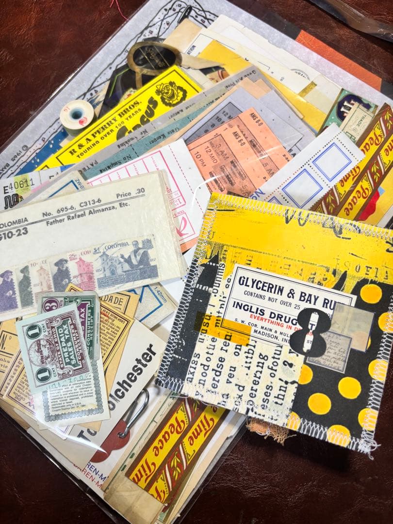 ❶ビンテージ紙モノset アソート 蚤の市 ジャンクジャーナル