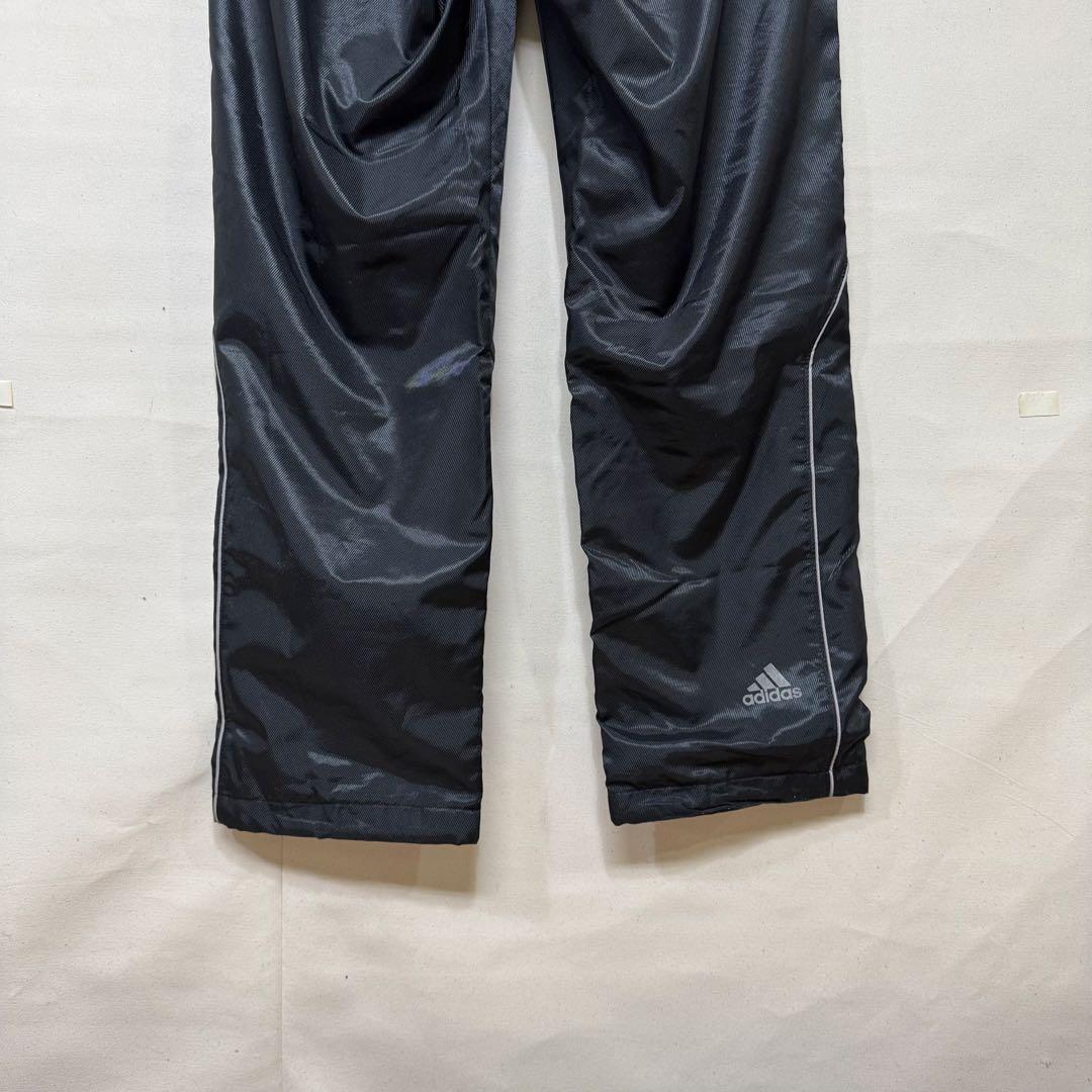 希少 00's y2k adidas 万国旗 ナイロン 上下セットアップ 黒