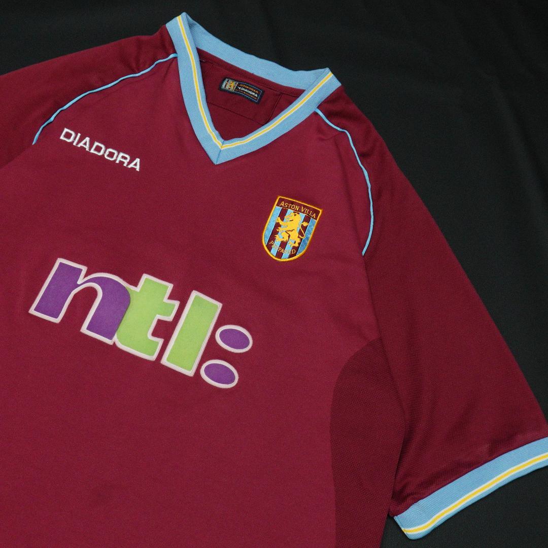 DIADORA 2001-02 Aston Villa ゲームシャツ