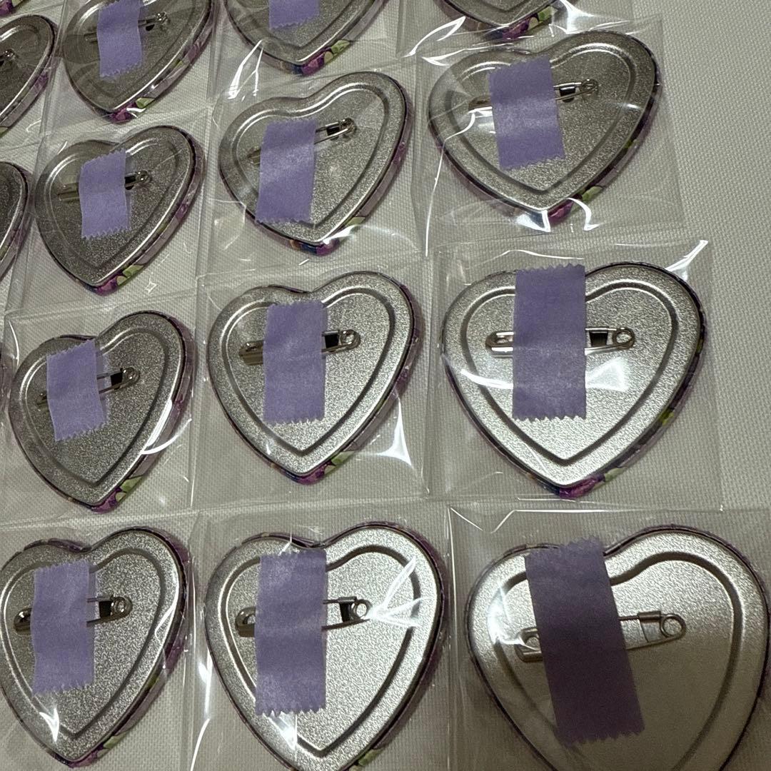 忍たま乱太郎　平滝夜叉丸　ハート缶バッジ　30個