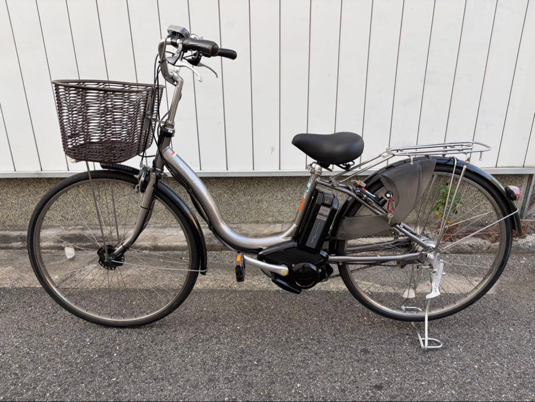 電動アシスト自転車 シルバー バスケット付き