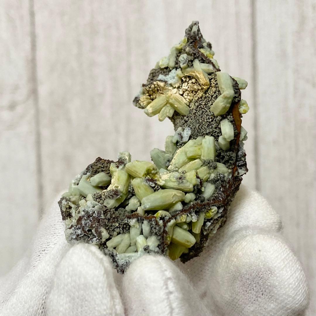 プルンボグマイト　鉛ゴム石　鉱物標本　原石鉱石　天然石　ストーン　バイカラー