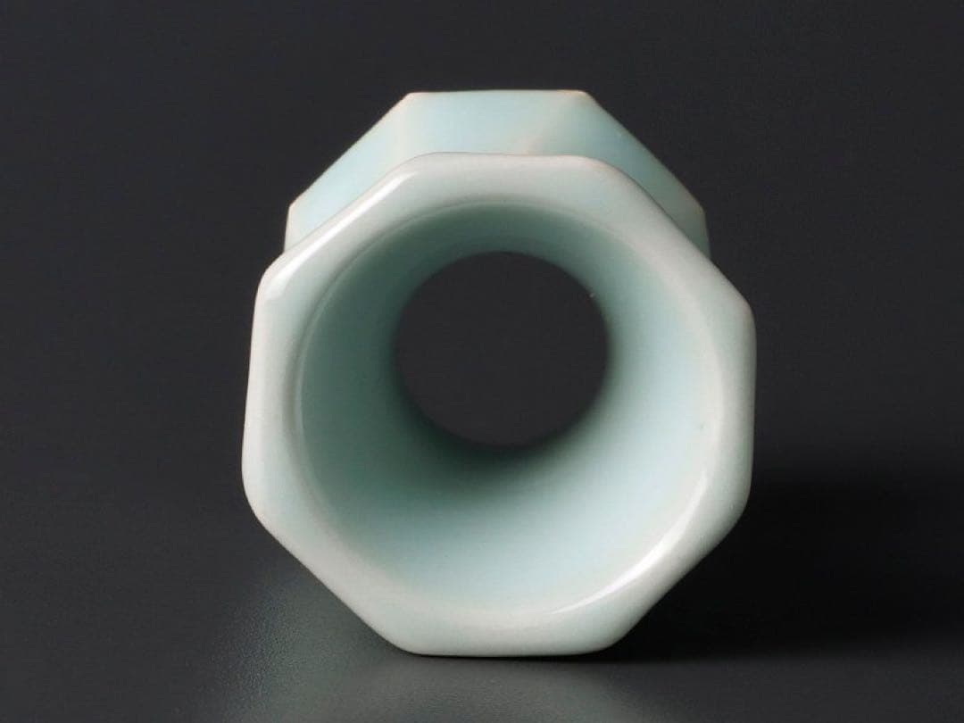 川瀬忍 青磁蓋置 茶道具 本物保証