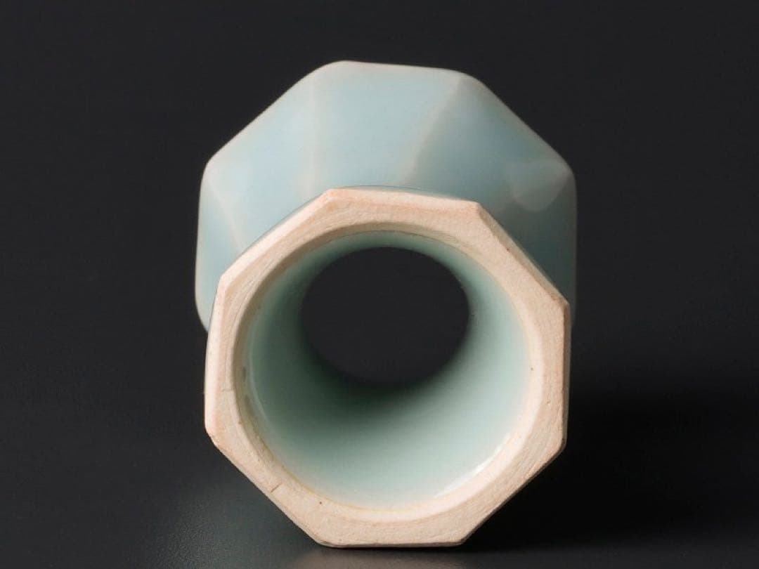 川瀬忍 青磁蓋置 茶道具 本物保証