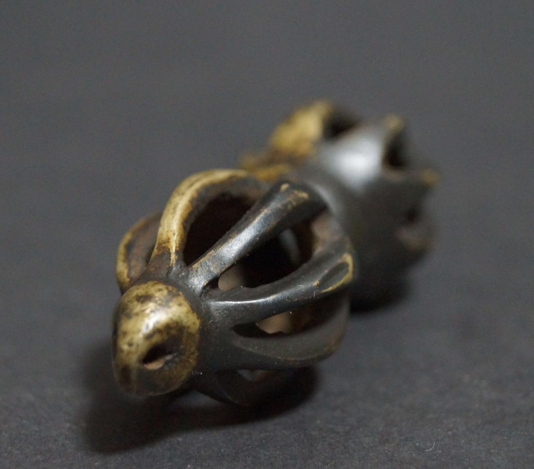 チベット トクチャ(Thogchags) ドルジェ 金剛杵 銅製根付 提げ物