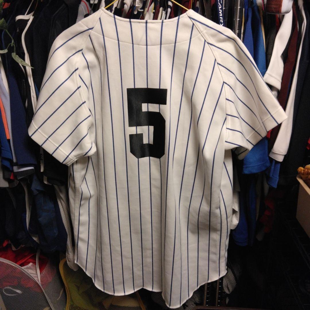 野球ウェアSSKFEUKERSLLサイズ半袖ブルーストライプズアンドミルクカラー