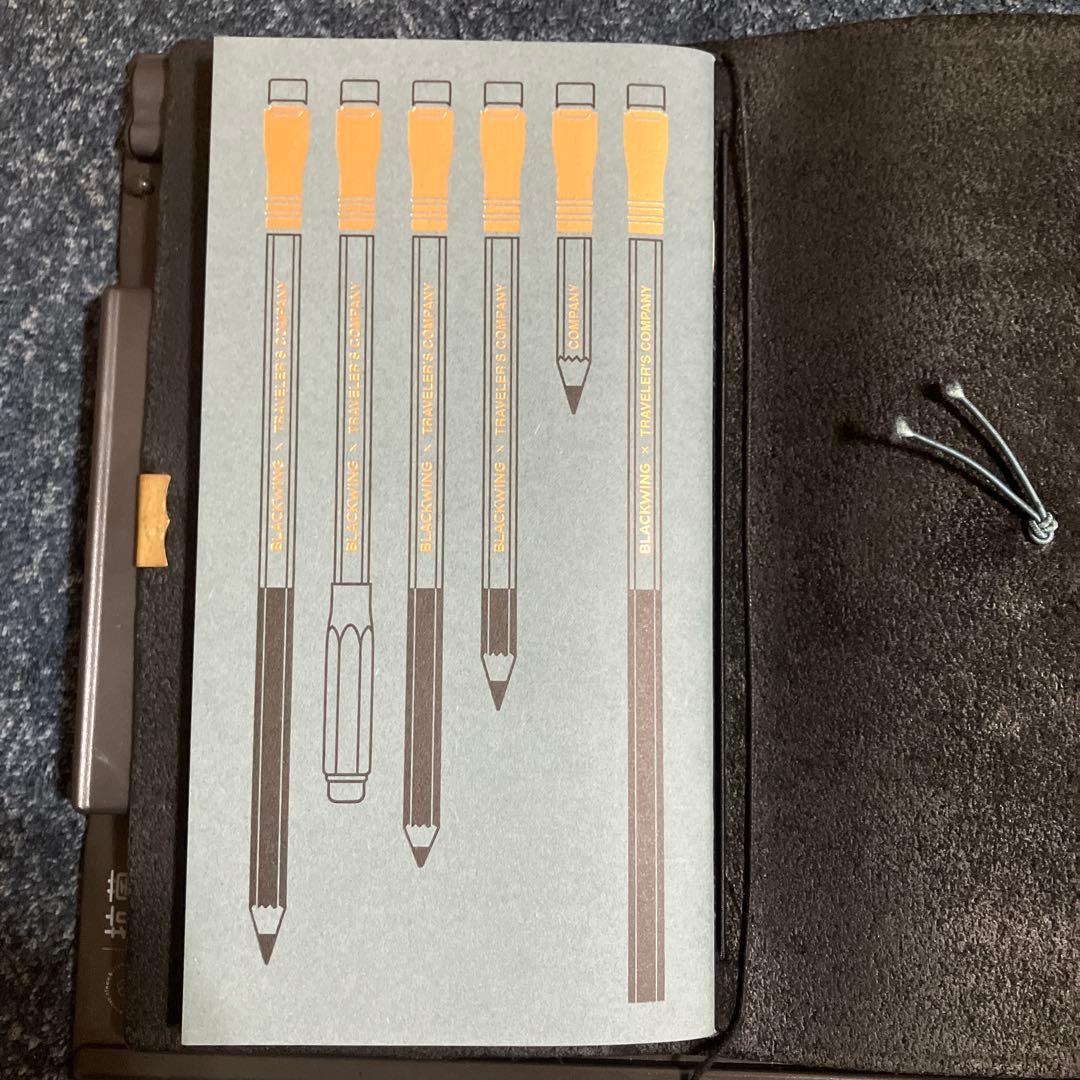 【カスタマイズ品】トラベラーズノート BLACKWING 黒