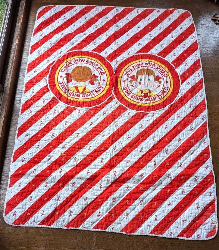 【非売品　レア】ペコちゃん クッションブランケットストライプ）コレクターアイテム