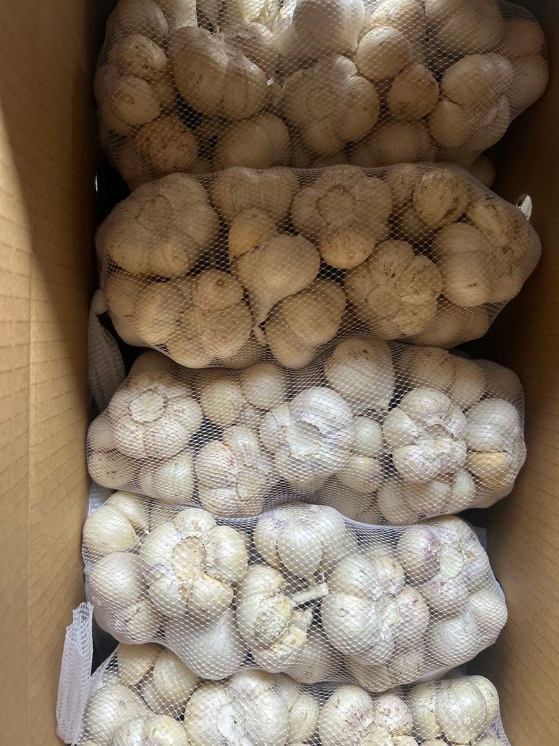 青森県産農薬不使用福地ホワイトMサイズにんにく5キロ送料無料