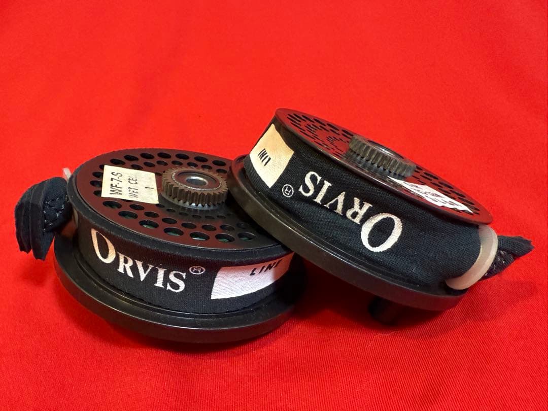 ORVIS ★☆ オービス フライリール 2個 革ケース付き 正常作動未確認