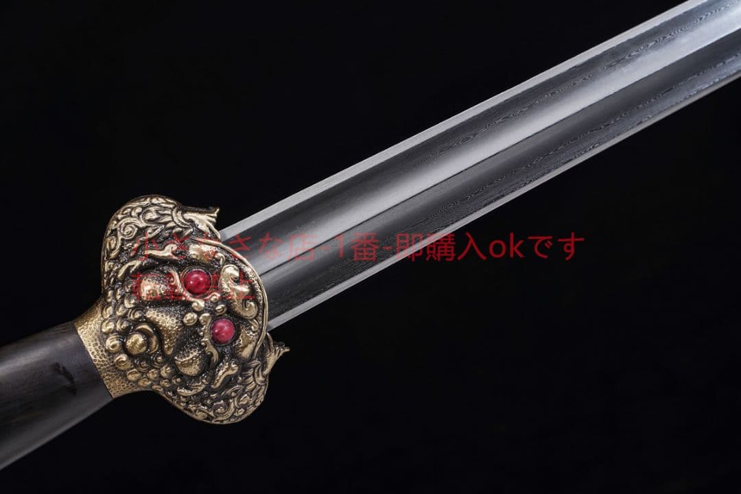 小永楽剣瓦面百錬模様鋼  古兵器 武具 刀装具 日本刀 模造刀 居合刀